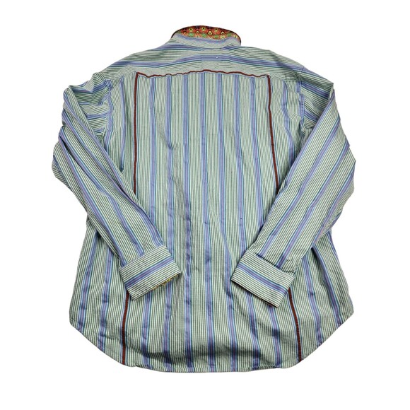 Robert Graham Mens 2XL 2TG Textured Button Front Flip Cuff Shirt - Picture 10 of 10